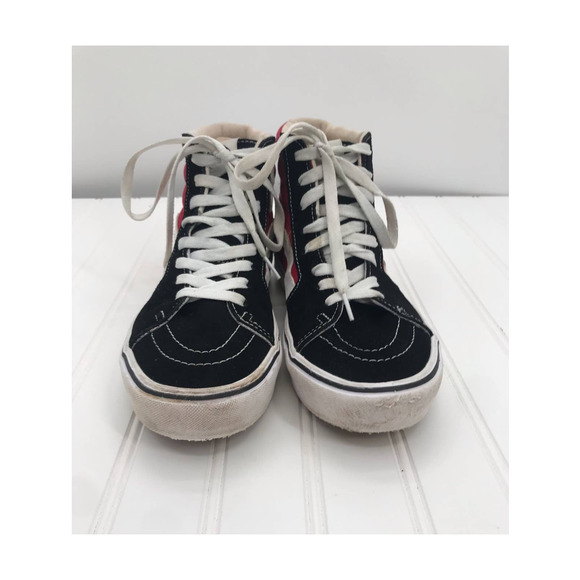 Vans Off The Wall Red White Black Sk8-Hi Skateboard Sneaker Men's Size 7 - Picture 3 of 10